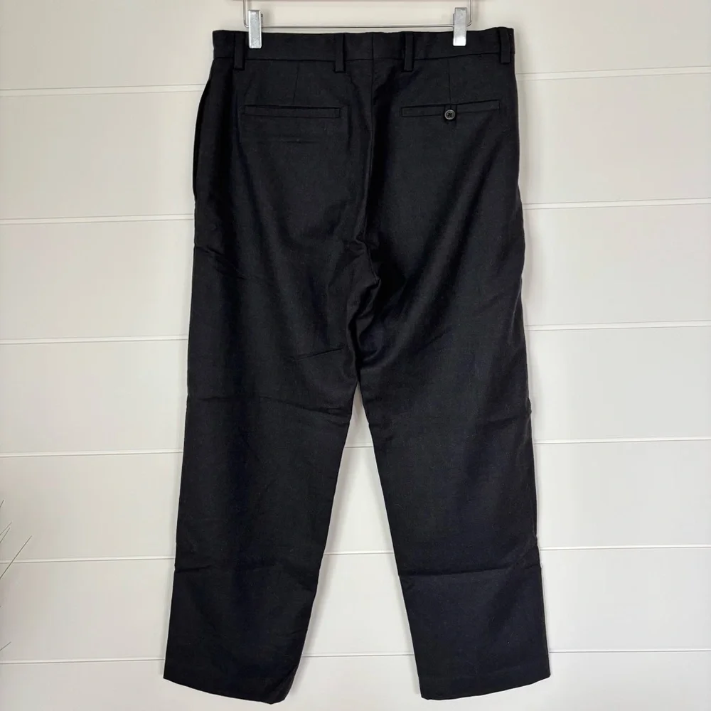 Banana Republic Men's Gavin Black Wool Trousers Size 33 x 30